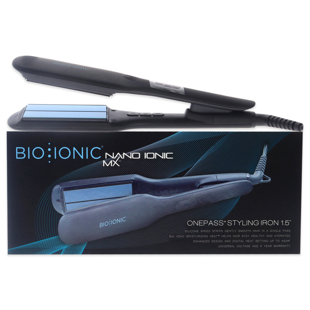 Onepass Nanoionic MX Styling Iron - Black by Bio Ionic Women 1.5 Inch Flat Iron